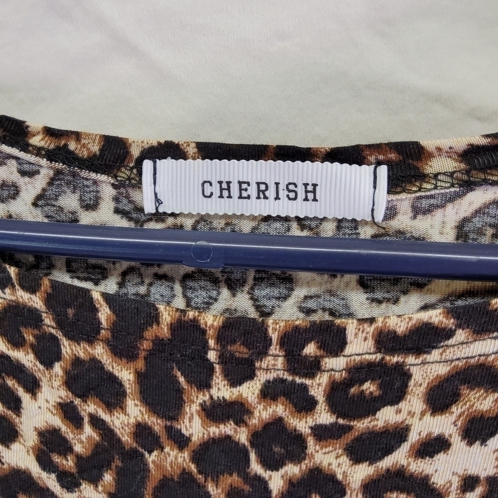 cherish women's size SM cheetah print tunic excellent condition - Picture 2 of 4